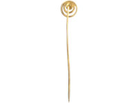 Edwardian 15ct Gold & Diamond Two Circle Tie Pin