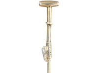 Silver Croquet Mallet Tie Pin