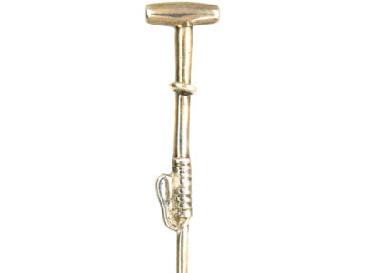 Silver Croquet Mallet Tie Pin