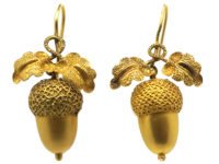 Victorian 15ct Gold Acorn Earrings