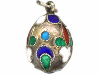 Russian Silver & Enamel Egg