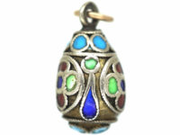 Russian Silver & Enamel Egg