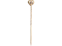 9ct Gold Sapphire & Diamond Heart Shaped Tie Pin