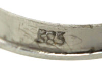 14ct White Gold Baguette Diamond & Ruby Ballerina Ring