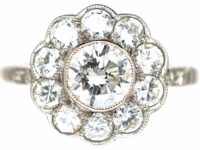 Platinum & Diamond Daisy Cluster Ring