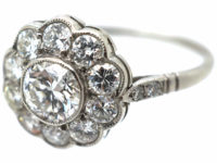 Platinum & Diamond Daisy Cluster Ring