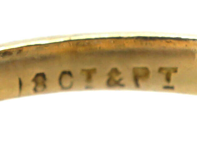 Art Deco 18ct Gold & Platinum, Two Stone Diamond Crossover Ring