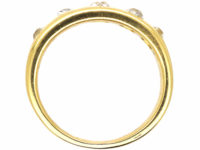 Victorian Five Stone Diamond Rub Over Set Ring