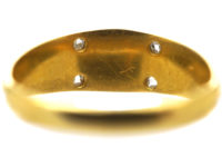 Victorian 18ct Gold Natural Split Pearl & Rose Diamond Ring