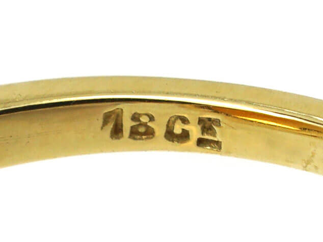 Art Deco 18ct Gold & Platinum, Madeira Citrine, Onyx & Rose Diamond Ring