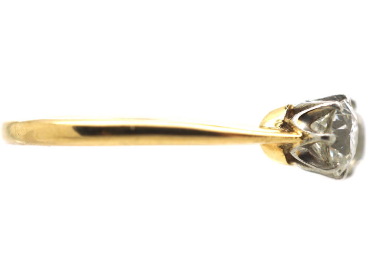 Art Deco 18ct Gold & Platinum Three Stone Diamond Ring