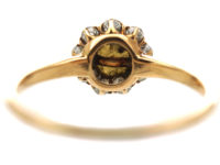 Edwardian 14ct Gold, Natural Pearl & Diamond Cluster Ring