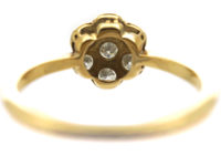 Edwardian 18ct Gold & Platinum, Diamond Cluster Ring