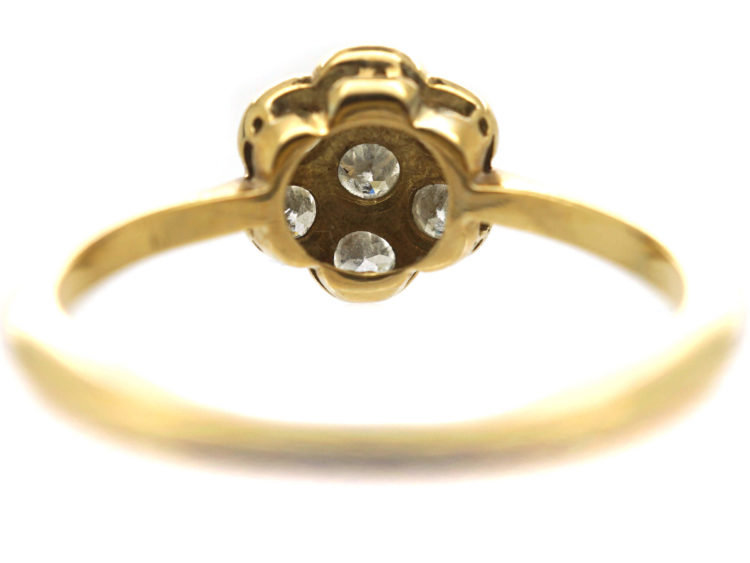 Edwardian 18ct Gold & Platinum, Diamond Cluster Ring