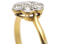 Edwardian 18ct Gold & Platinum, Diamond Cluster Ring