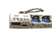 French Art Deco 18ct White Gold, Sapphire Line Bracelet