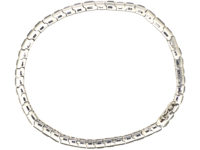 French Art Deco 18ct White Gold, Sapphire Line Bracelet