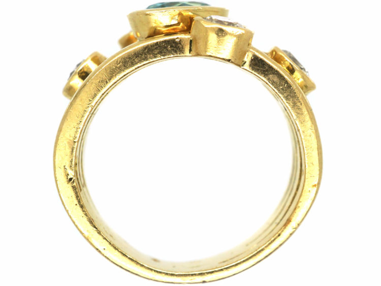 18ct Gold Aquamarine & Diamond Ring from the Raindance Collection by Boodles