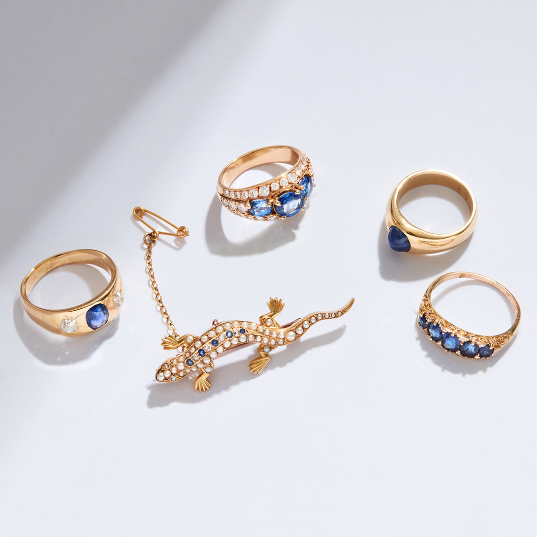 Antique sapphire jewellery