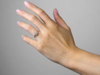 Edwardian 14ct Gold, Natural Pearl & Diamond Cluster Ring