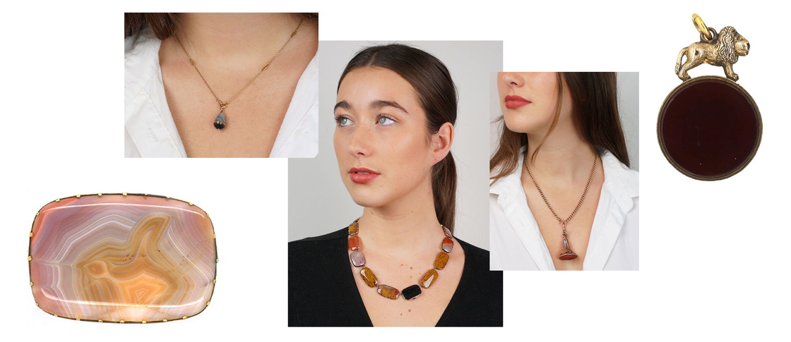Antique agate jewellery
