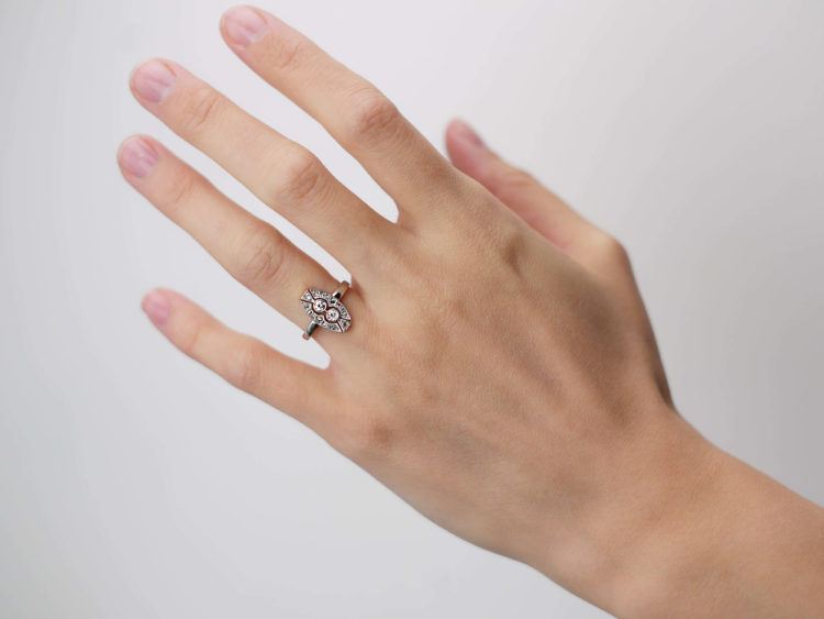 Art Deco 14ct Gold & Diamond Ring
