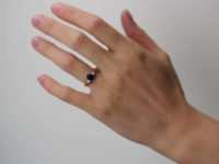 Edwardian 18ct Gold, Sapphire & Diamond Three Stone Ring