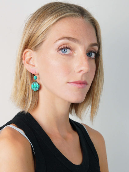 Victorian Pave Set Drop Earrings