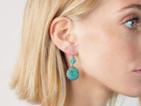 Victorian Pave Set Drop Earrings