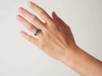 Art Deco 18ct White Gold, Sapphire Diamond & Ruby Flip Over Ring
