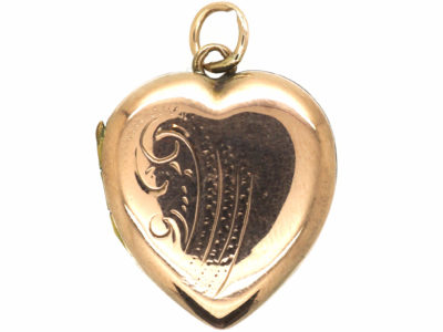 9ct Back & Front Heart Shaped Locket