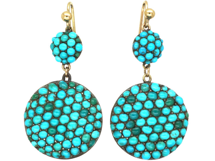 Victorian Pave Set Drop Earrings