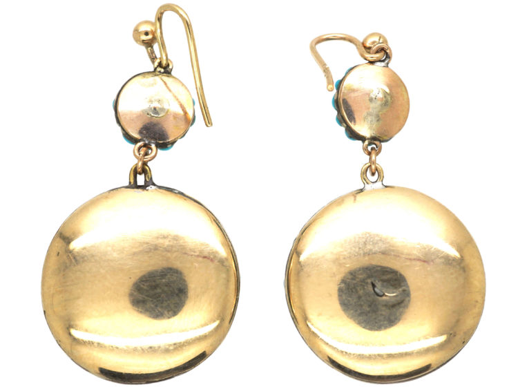 Victorian Pave Set Drop Earrings