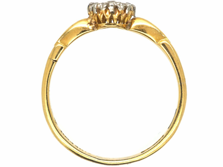 Edwardian 18ct Gold & Platinum, Diamond Cluster Ring