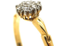 Edwardian 18ct Gold & Platinum, Diamond Cluster Ring