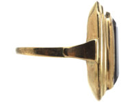 Art Deco Large Rectangular Amethyst Ring