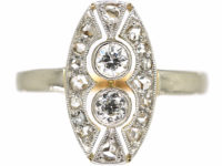 Art Deco 14ct Gold & Diamond Ring