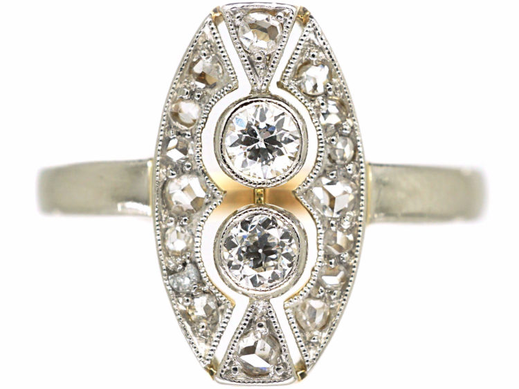 Art Deco 14ct Gold & Diamond Ring