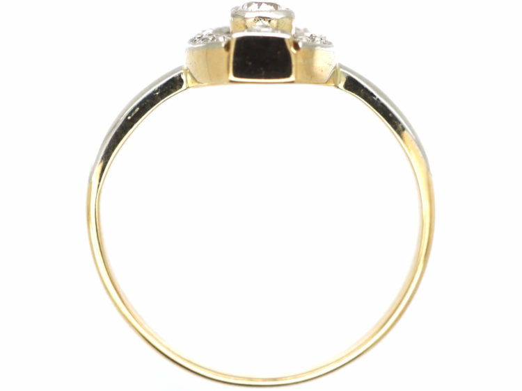Art Deco 14ct Gold & Diamond Ring
