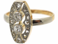 Art Deco 14ct Gold & Diamond Ring