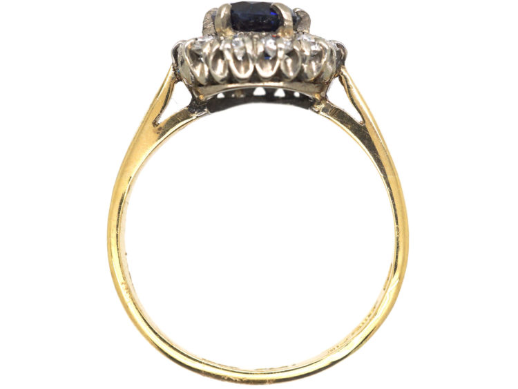 18ct Gold, Sapphire & Diamond Cluster Ring