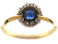 18ct Gold, Sapphire & Diamond Cluster Ring