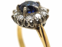 18ct Gold, Sapphire & Diamond Cluster Ring