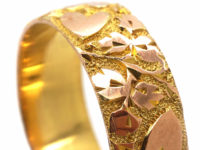 Edwardian 9ct Gold Wedding Band with Hearts Motif