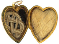 Edwardian Heart Shaped 9ct Back & Front Locket set with Three Natural Split Pearls
