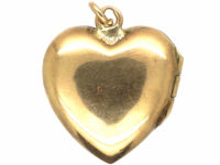 Edwardian 9ct Back & Front Heart Shaped Locket