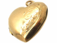 Edwardian 9ct Back & Front Heart Shaped Locket