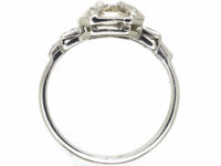 Art Deco Platinum Octagonal Shaped Diamond Ring
