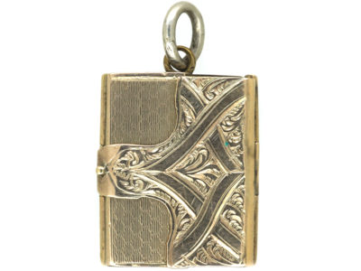 Early Victorian 9ct Gold Opening Book Locket