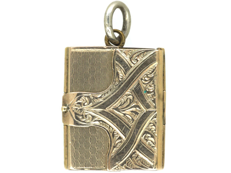 Early Victorian 9ct Gold Opening Book Locket